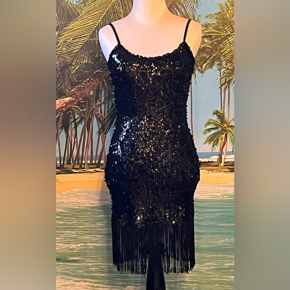 Black Sequin Dress
